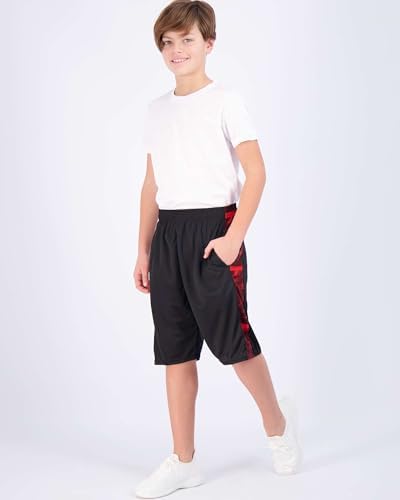 Real Essentials Boys 5-Pack Mesh Active Shorts - ALL-DAY COMFORT