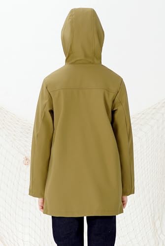 SOLOCOTE - Waterproof Kids Rain Jacket - Boys Girls 5-14Y