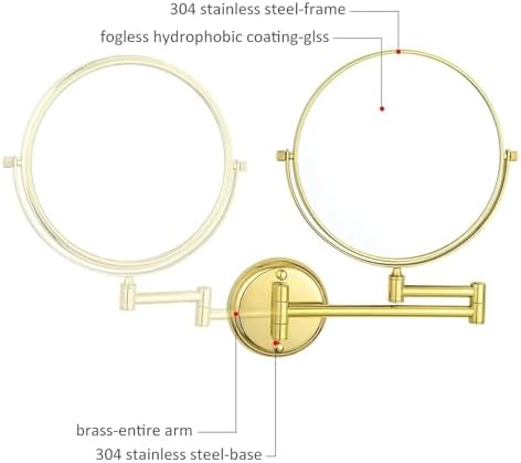 Ergonomic Wall-Mounted Lighted Makeup Mirror