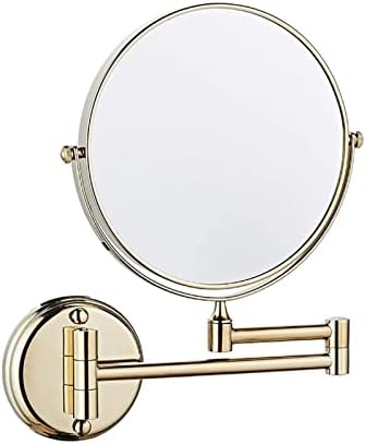 DEIHGE Makeup Mirror Wall Mounted 10X Magnifying Round Chrome