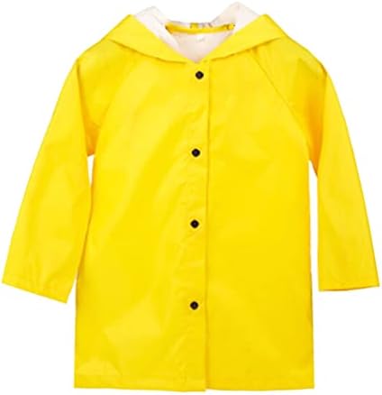 Amivoo Kids Yellow Rain Jacket - Waterproof Comfy for Boys Girls