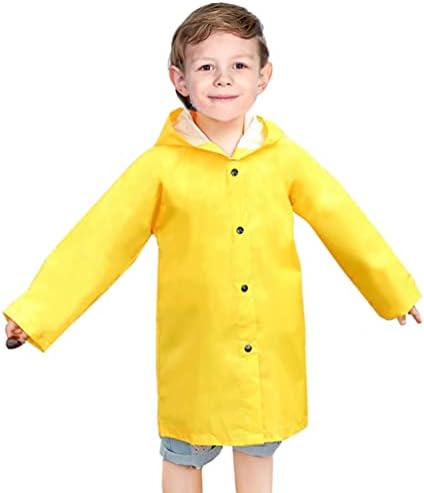 Amivoo Kids Yellow Rain Jacket - Waterproof Comfy for Boys Girls