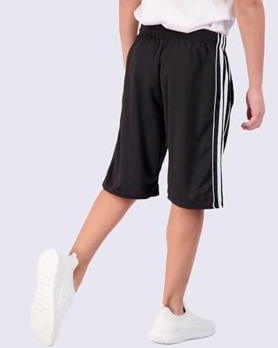 Real Essentials Boys 5-Pack Mesh Active Shorts - ALL-DAY COMFORT