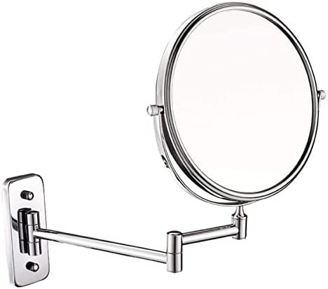Adjustable 8-inch Vanity Mirror with 360-Degree Rotation