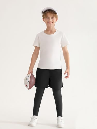 Haloumoning Boys 2-in-1 Running Pants 5-14