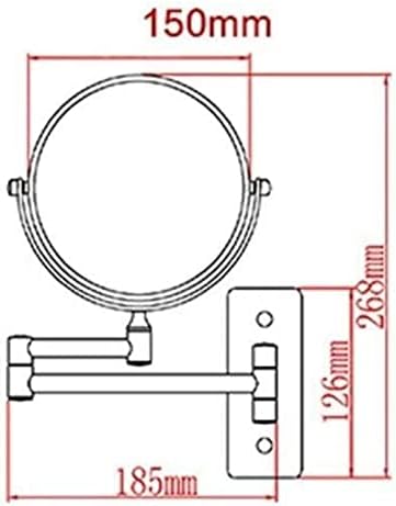 Wall-Mounted Makeup Mirror with 10X Magnification 1