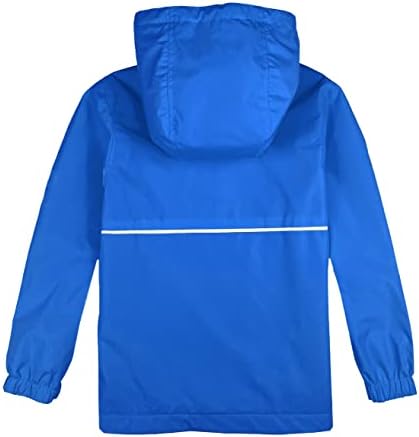 Boys Waterproof Fortunates Lightweight Windproof Fleece-Lined Rain Jackets