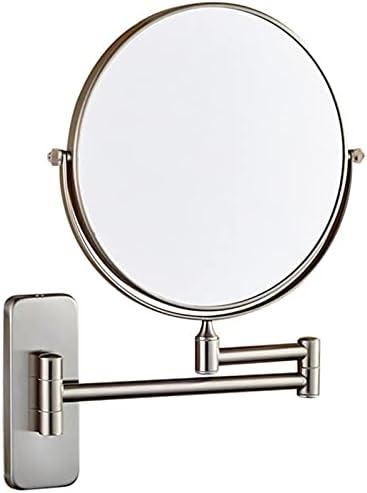 Double-Sided Makeup Mirror Extendable Wall-Mounted 3X Magnifying Shaving Mirror