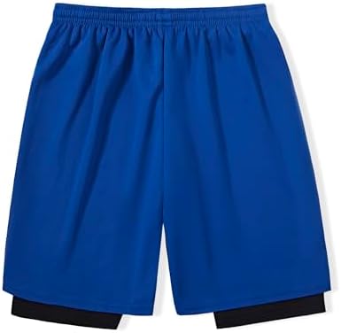 DaniChins Boys 2 in 1 Compression Running Shorts