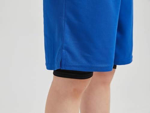 DaniChins Boys 2 in 1 Compression Running Shorts