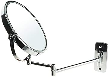 Adjustable Two-Sided Makeup Mirror with 10X Magnification