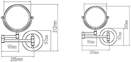DEIHGE Wall-Mounted Makeup Mirror 8-inch with 10X 3X Magnification