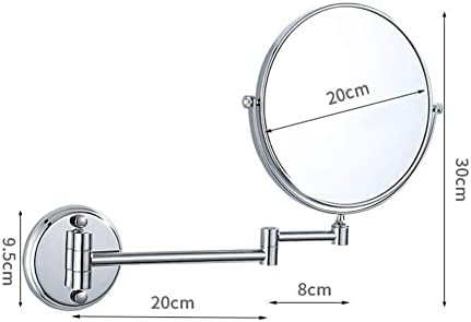 8 Inch Wall Mounted Makeup Mirror with 3X Magnification
