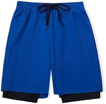 DaniChins Boys 2 in 1 Compression Running Shorts