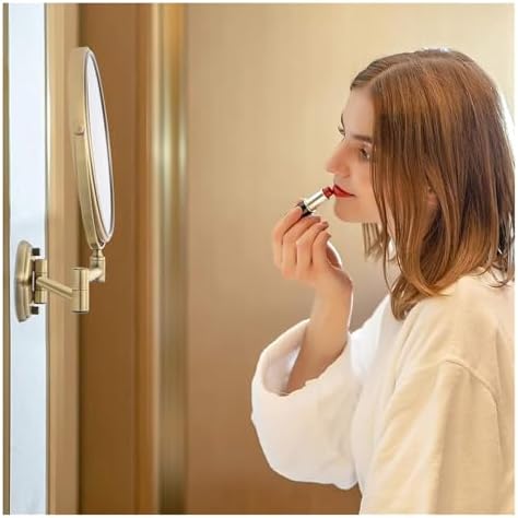 Wall-Mounted Lighted Double-Sided Makeup Mirror
