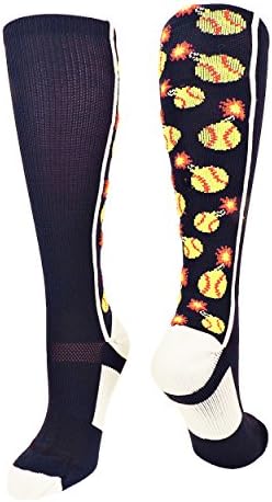 MadSportsStuff Softball Socks with Bombs