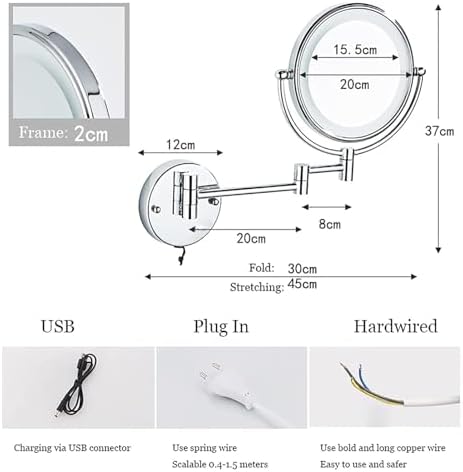 Effects Lighted Wall-Mounted Makeup Mirror