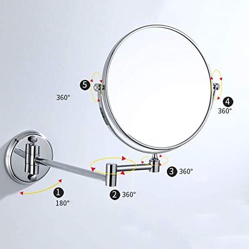 8 Inch Wall Mounted Makeup Mirror with 3X Magnification
