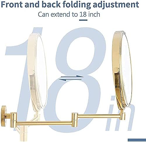Double-Sided 10X Magnifying Mirror for Makeup Shaving