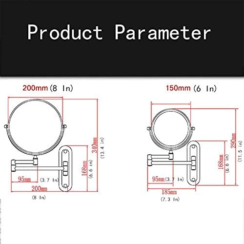 68-Inch Wall-Mounted Makeup Mirror with Magnification and Swivel