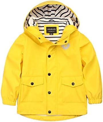 RokkaRolla Boys Waterproof Rain Jacket Durable for Kids