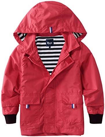 Hiheart Boys Girls Waterproof Hooded Jackets