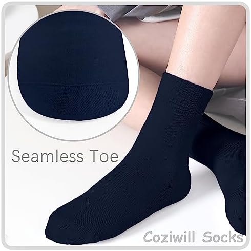 Coziwill Boys Girls 6 Pair Breathable Crew Socks