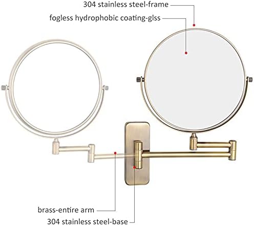OGRAFF Wall-Mounted Makeup Mirror with Extendable Surface