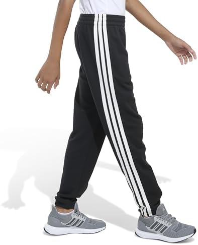 adidas Boys 3 Stripe Elastic Cuff Jogger