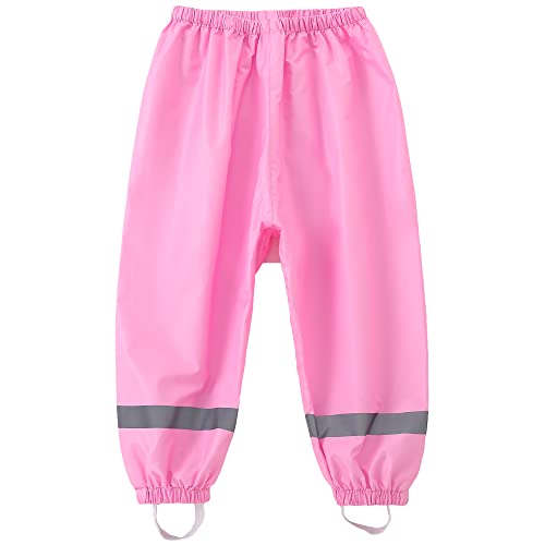 Boys and Girls Waterproof Rain Pants for Kids 4-5 Years Old