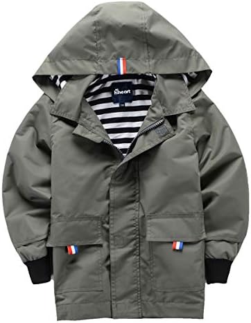 Hiheart Boys Girls Waterproof Hooded Jacket