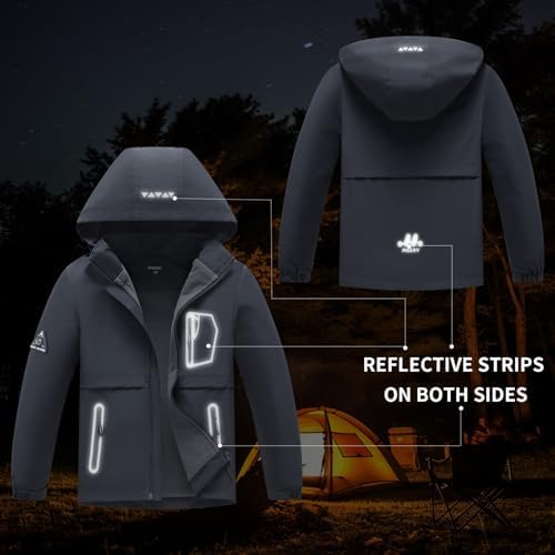MGEOY Boys Girls Lightweight Waterproof Rain Jacket
