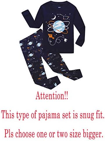 KikizYe Little Big Pajama Set Snug Cozy 100 Cotton Sleepwear for Kids