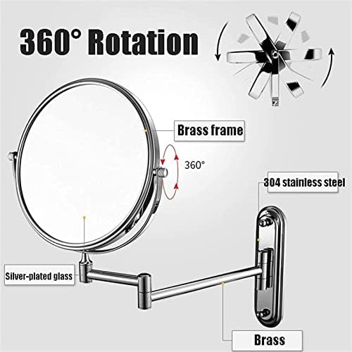FUDGIO Makeup Mirror Wall-Mounted Vanity Mirror with Extendable_feature