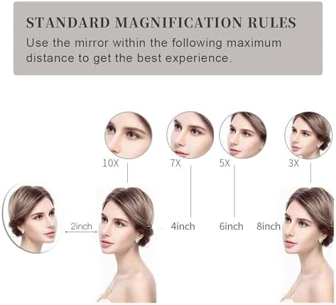 Wall-Mounted Lighted Makeup Mirror Chrome LED
