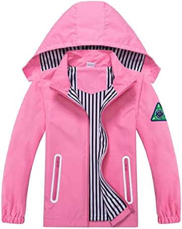 Waterproof Hooded Jacket for Kids Dinosaur Raincoat for Boys Girls