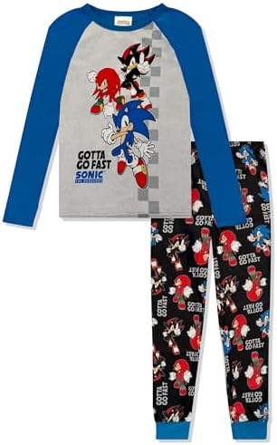 Adorable Sonic The Hedgehog Boys Pajama Set - 2 Piece Sleepwear