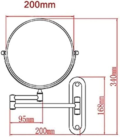 Wall-Mounted Makeup Mirror with 10x Magnification