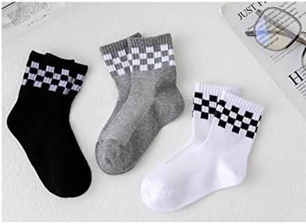 Comfy Checkered Cotton Socks for Kids