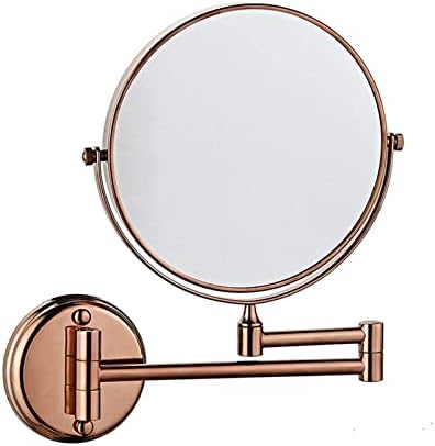 7X Magnifying Wall-Mounted Makeup Mirror Rose Gold