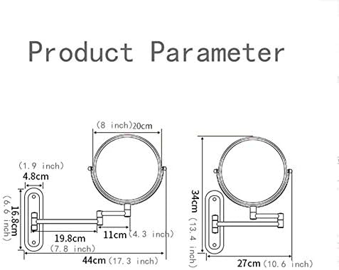 Magnifying Vanity Mirror with Extendable Arm