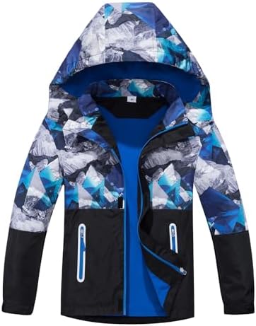 MGEOY Boys Girls Rain Jacket Lightweight Waterproof
