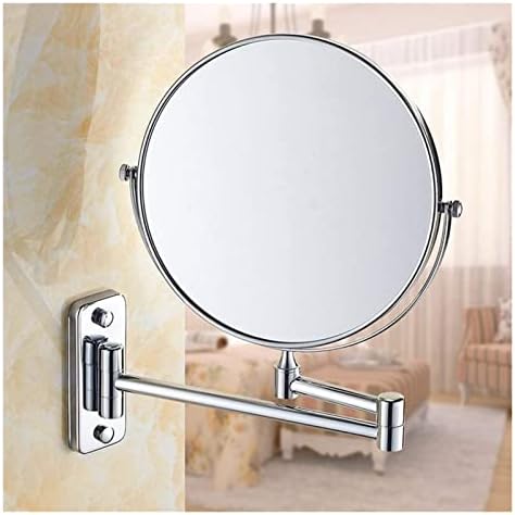 Adjustable 8-inch Vanity Mirror with 360-Degree Rotation