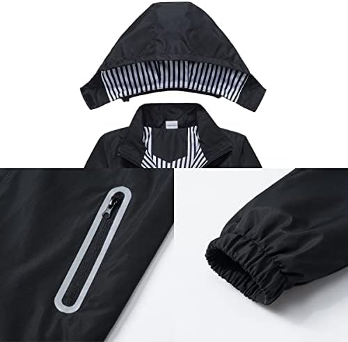 Waterproof Hooded Rain Jacket for Kids Dinosaur Design