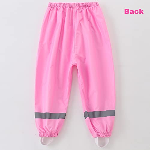 Boys and Girls Waterproof Rain Pants for Kids 4-5 Years Old