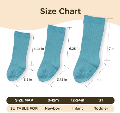 Babysoy Non-Slip Knee High Socks Set of 3