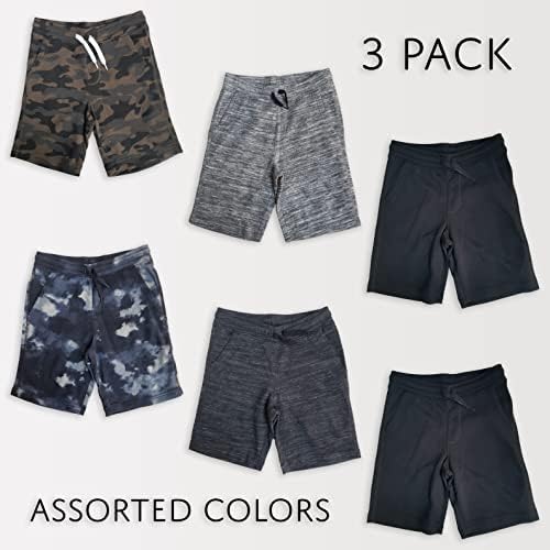 Andrew Scott Boys 3-Pack Fleece Jogger Shorts