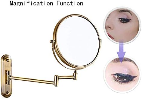 68-Inch Wall-Mounted Makeup Mirror with Magnification and Swivel