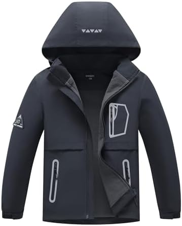 MGEOY Boys Girls Lightweight Waterproof Rain Jacket
