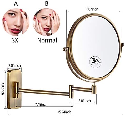 OGRAFF Wall-Mounted Makeup Mirror with Extendable Surface